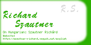 richard szautner business card